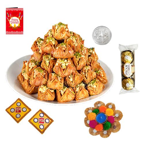 Pampering Pyramid Baklava with Ferrero Rocher