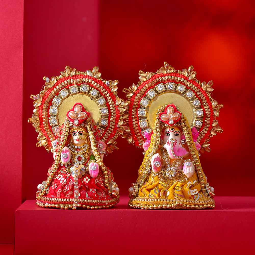 Divine Terracotta Lakshmi  N  Ganesha Duo