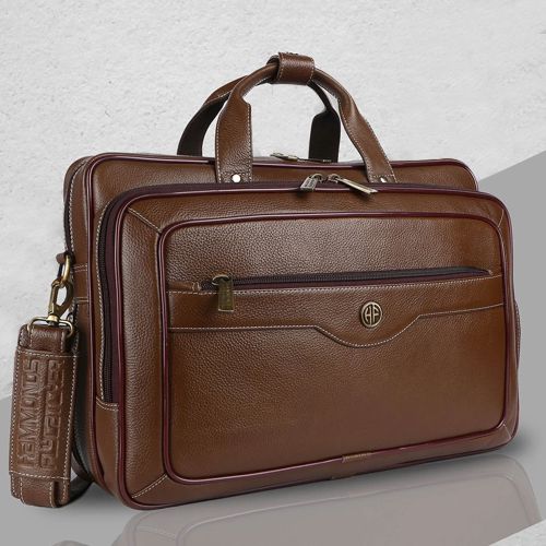 Sleek Leather Laptop Bag for Men