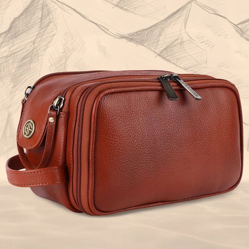 Impressive Leather Toiletry Travel Kit