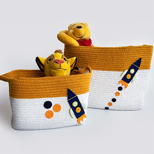 Designer Cotton Rope Baskets Set