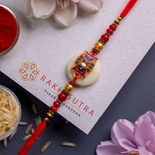 Classic Kundan Rakhi for Brother