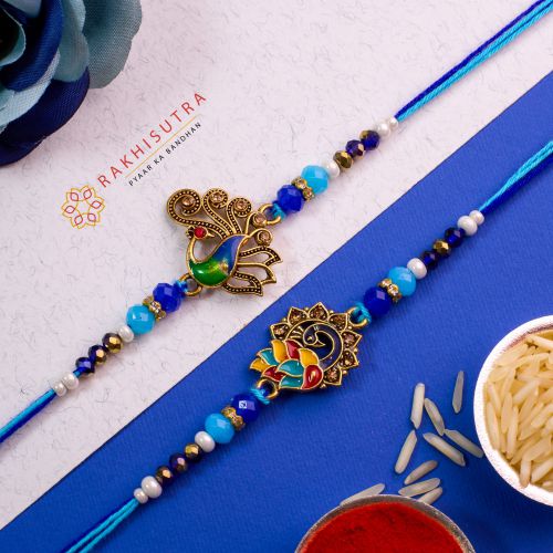 Amazing Peacock Rakhi Set