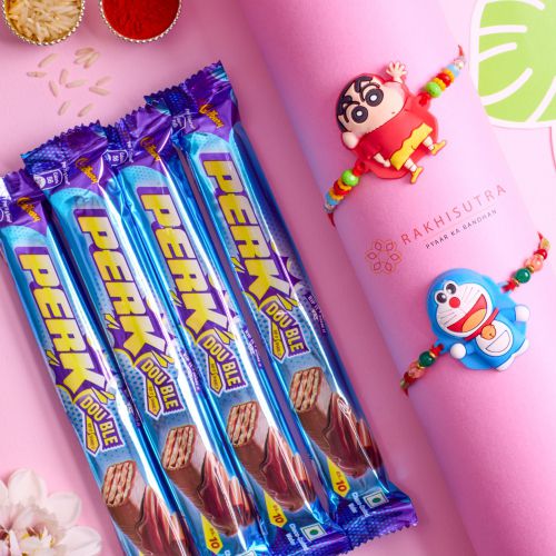 Fancy Kids Cartoon Rakhi N Cadbury Perk Comvo