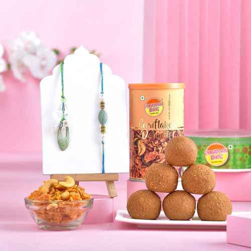 Bhaiya Bhabhi Rakhi  N  Sweet Delight Box