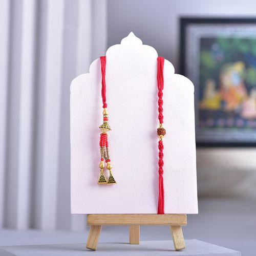 Graceful Bhaiya Bhabhi Rakhi Set