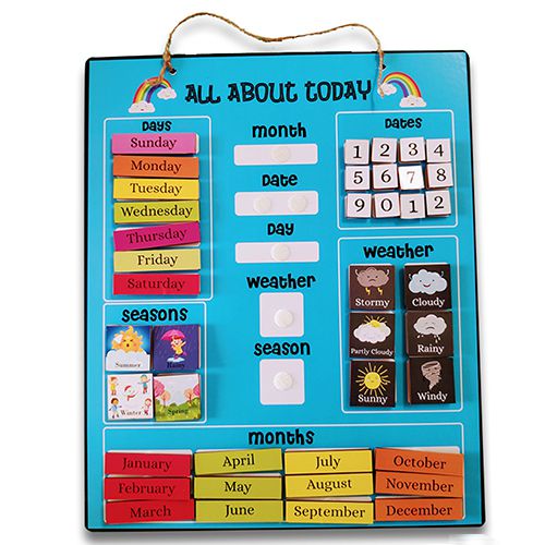 Educational MDF Calendar Fun Set